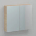 Procasa Kivu armoire de toilette 2 portes miroirs 800 x 720 x 160 mm - smoked oak - sans combibox