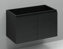 Procasa Kivu sous-meuble avec 2 portes sans poignées 900 x 475 x 520 mm - raven oak