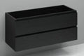 Procasa Kivu sous-meuble avec 2 tiroirs sans poignées 1200 x 475 x 520 mm - raven oak - découpe droite