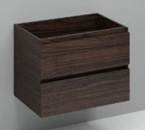 Procasa Kivu sous-meuble avec 2 tiroirs sans poignées 700 x 475 x 520 mm - lungo - découpe centrale