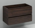 Procasa Kivu sous-meuble avec 2 tiroirs sans poignées 900 x 475 x 520 mm - lungo - découpe gauche