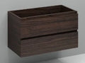 Procasa Kivu sous meuble lavabo 2 tiroirs sans poignée 900 x 475 x 520 mm - lungo - découpe droite