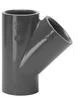 TE 25 X 25 X 25 mm pvc pn10 pression  - 45degr