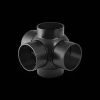 Geberit PE raccord spérique 88° - 90° 75 x 75 x 75 x 75 x 75 mm