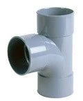TE NICOLL 200 F X 200 F X 200 F MM gris pvc 90degr