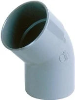 COUDE NICOLL 140 M X 140 F mm gris pvc 45degr