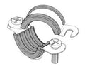 Flamco BSI collier de fixation 12MM X 15MM X 1/4XM 8 isolé