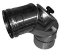 Roccheggiani SPG 316L inox simple paroi coude avec trappe visite 0-90° MF 130 x 130 mm (joint Viton)
