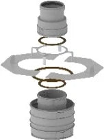 Burgerhout Twinflex basis set de raccordement complète 80/130 mm