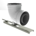 Burgerhout Twinflex coude de support 90° MF 80/125 mm (incl support mural)