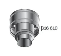 Roccheggiani DP25 inox double paroi chapeau de tirage 150 mm (150/200)