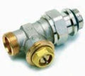 Comap 809E robinet radiateur 1/2 X M22 droit p/robinet therm.-racc.conique nickelée-auto-étanch