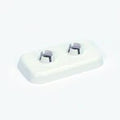 Begetube rosace de finition double 15 mm - entraxe 50 mm - blanc