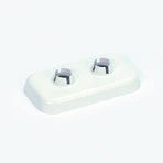 Begetube rosace de finition double 15 mm - entraxe 50 mm - blanc