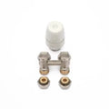 Begetube set radiateur de raccordement 6 avec bloc H pour raccordement mural, tête TH type 5000 et 2 raccords bicône pour tuyaux Alpex M24 x 16/2 mm
