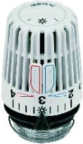 Heimeier K tête thermostatique - blanc - bâtiments publics - avec bague antivol avec contre-écrou