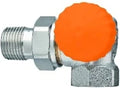 Heimeier Eclipse vanne thermostatique 3/8 nickel bronze double équerre dn10 - raccord à droite