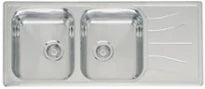 EVIER A ENCASTRER REGINOX DIPLOMAT 1160MM - 500MM o inox 30 2 cuves + egouttoir reversible  excl siphon