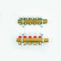 Begetube UFH laiton collecteur set chauffage par le sol avec débitmètres et vannes 4/4 - 10 x M24 - colliers 250 mm - avec robinets de vidage