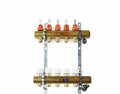 Begetube UFH laiton collecteur set chauffage par le sol avec débitmètres et vannes 5/4 - 11 x M24 - colliers 250 mm - avec robinets de vidage