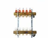 Begetube UFH laiton collecteur set chauffage par le sol avec débitmètres et vannes 5/4 - 11 x M24 - colliers 250 mm - avec robinets de vidage