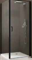 Aquaconcept Factor 410 panneau de douche latéral 870-890 mm - noir mat - transparent - traitement du verre: AquaClean