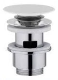 Conima 8160 crepine click-clack 5/4 x 6/4 mm - Corian blanc - avec trop-plein