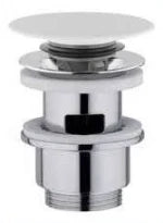Conima 8160 crepine click-clack 5/4 x 6/4 mm - Corian blanc - avec trop-plein