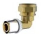 RIIFO Multi coude à sertir en laiton manchon de transition à cuivre à compression FM 16 x 15Cu