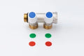ProOne WP collecteur avec vannes de réglage avec indicateurs (Rouge/Blue/Vert) - 4/4 - 2 x EK3/4M