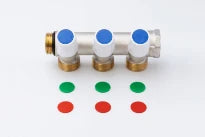 ProOne WP collecteur avec vannes de réglage avec indicateurs (Rouge/Blue/Vert) - 3/4 - 3 x EK3/4M