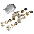Comap Sensity set radiateur équerre 100% - tête thermostatique - raccords à compression M22 x 16/2 alu