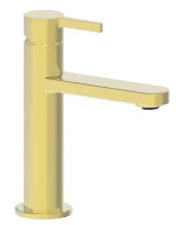 Procasa Vivo mitigeur lavabo avec démarrage à froid - bec droit - sans vidage - Brushed Gold PVD - or brossé PVD