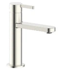 Procasa Vivo mitigeur lavabo avec démarrage à froid - bec droit - sans vidage - nickel brossé PVD - brossé mat