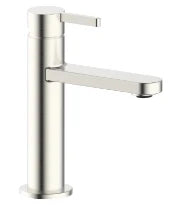 Procasa Vivo mitigeur lavabo avec démarrage à froid - bec droit - sans vidage - nickel brossé PVD - brossé mat