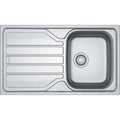 Franke Flash évier à encastrer 860 x 500 mm - 1 cuve - inox - avec égouttoir - réversible - siphon inclus