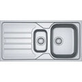 Franke Flash évier à encastrer 1000 x 500 mm - 1 1/2 cuves - inox - avec égouttoir - réversible - siphon inclus