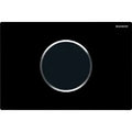 PLAQUE DE COMMANDE TOILETTE GEBERIT SIGMA 10 noir lavage autom. chromé brillant