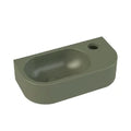 Procasa Jules 2.0 lave-mains arondi 400 x 200 x 100 mm - vert mat - trou de robinet droite - sans trop-plein