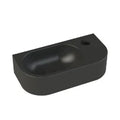 Procasa Jules 2.0 lave-mains arondi 400 x 200 x 100 mm - noir mat - trou de robinet droite - sans trop-plein
