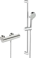 Hansa HansaBasic thermostat de douche avec set de douche 3-jets avec barre 700 mm et flexible 1500 mm - chromé