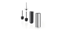 Inda My Love porte-brosse avec brosse de rechange grise - nickel brossé
