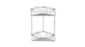 Inda Hotellerie porte-savon d'angle double - chromé