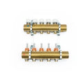 Begetube UFH laiton collecteur set chauffage par le sol avec débitmètres et vannes 5/4 - 11 x M24 - colliers 200 mm - avec robinets de vidage