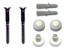 DBJ set de fixation pour toilet M6 x 70 - blanc - pris par set