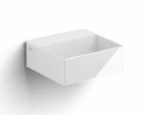 Clou New Flush 1 lavabo à poser/mural 280 x 270 x 100 mm - blanc - céramique - sans trou de robinet - sans trop-plein - avec garniture de vidange