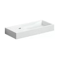 Clou Mini Wash Me Plus lavabo à poser/mural 560 x 240 x 75 mm - cuvette droite - blanc - céramique - avec trou de robinet gauche - sans trop-plein