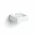 Clou Flush 5 lave-mains d'angle 270 x 270 x 100 mm - blanc - céramique - sans trou de robinet - sans trop-plein - avec bouchon