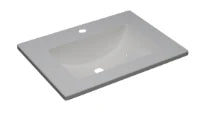 Procasa Klaire vasque en céramique 620 x 480 x 190 mm - 1 trou de robinet - avec trop-plein - blanc