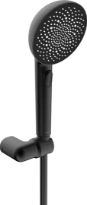 Hansa HansaAurelia set de douchette 110 mm 3-jets - montage au mur avec flexible 1250mm - noir mat